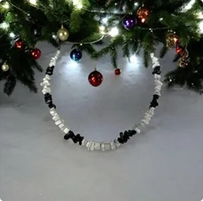 Howlite and Black Obsidian Necklace