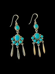 Sterling Silver/Turquoise Paw Earrings