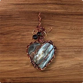 in Copper Wire Accented with Black Onyx