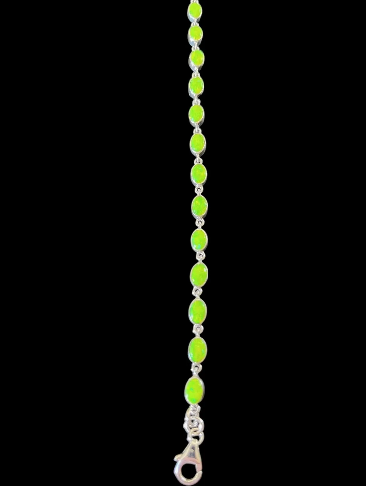 Vibrant Balloon Opal Silver Bracelet.
